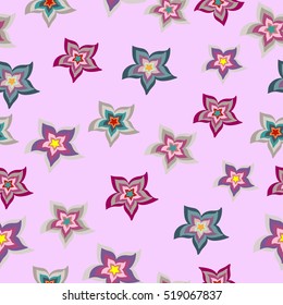 vector seamless pattern pink flower