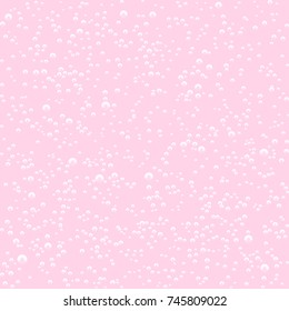 Vector Seamless pattern of pink milk shake bubbles. Vector illustration