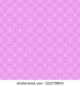 Vector seamless pattern of pink rings. Suitable for printing on textile, fabric, wrappers, postcards 
