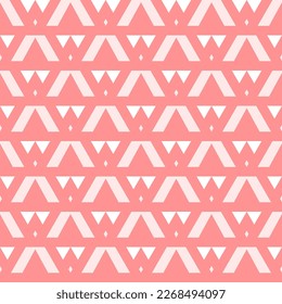 Vector seamless pattern of pink triangles for websites, wallpapers, curtains, dishes and other surfaces