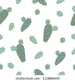 Vector seamless pattern with plant cactus. Perfect for wallpaper, gift paper, pattern fills, web page background, greeting cards, package, postcards, baby book