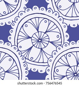 Vector seamless pattern with plants 13