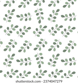 Vector seamless pattern with plants