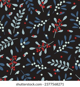 Vector seamless pattern with plants