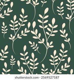 vector seamless pattern with plants