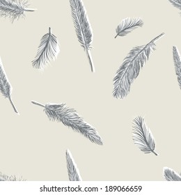 Vector Seamless Pattern of Plumage