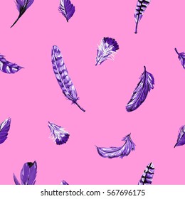 Vector Seamless Pattern of Plumage 