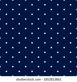 Vector seamless pattern point. Blue dot texture. Point background. Classic polka dots. Simple small geometric pattern. Little polkadots. Minimal dotty. Repeat polkadot. Design textiles prints. Vector