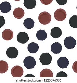 Vector seamless pattern polka dots two in colors. Elements are not cropped. Pattern under the mask. Perfect design for posters, cards, textile, web etc.