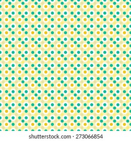 Vector seamless pattern with polka dots, retro style