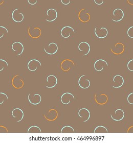 Vector seamless pattern - Polka dots. Hand drawn illustration. Fabric pattern