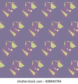 Vector seamless pattern with polygonal fox