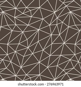 Vector seamless pattern of polygonal lines in a network