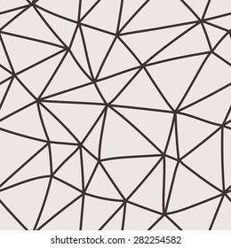 Vector seamless pattern of polygonal lines in a network