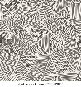 Vector seamless pattern of polygonal lines in a network