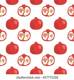 vector seamless pattern with pomegranate