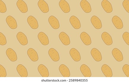 Vector seamless pattern of potato. potato pattern Background. potato background.