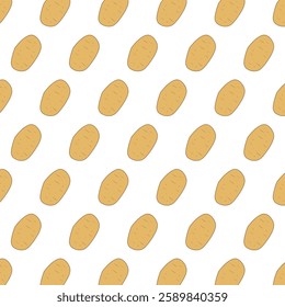 Vector seamless pattern of potato. potato pattern Background. potato background.
