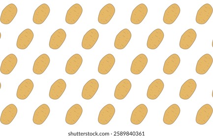 Vector seamless pattern of potato. potato pattern Background. potato background.