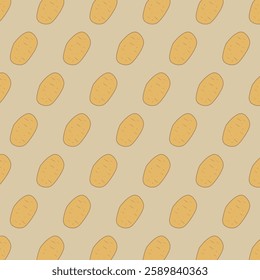 Vector seamless pattern of potato. potato pattern Background. potato background.