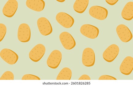 Vector seamless pattern of potato. potato pattern Background. potato background can be used for potato product packaging design