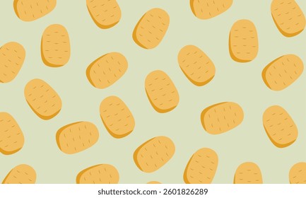 Vector seamless pattern of potato. potato pattern Background. potato background can be used for potato product packaging design