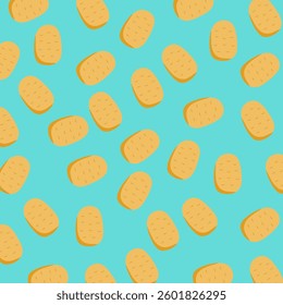 Vector seamless pattern of potato. potato pattern Background. potato background can be used for potato product packaging design