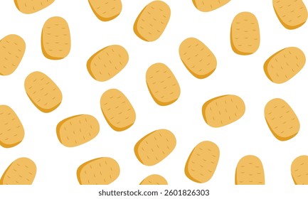 Vector seamless pattern of potato. potato pattern Background. potato background can be used for potato product packaging design