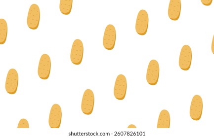 Vector seamless pattern of potato. potato background. potato pattern Background.
