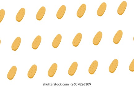 Vector seamless pattern of potato. potato background. potato pattern Background.

