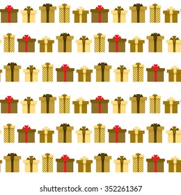 Vector seamless pattern with presents or gifts