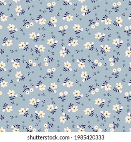 Vector seamless pattern. Pretty pattern in small flower