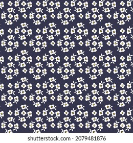 Vector seamless pattern. Pretty pattern in small flower. Small white flowers. Pale blue background. Ditsy floral background. The elegant the template for fashion prints. daisy print vector graphic