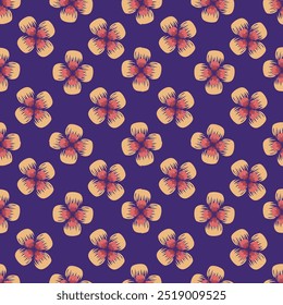 Vector seamless pattern. Pretty pattern in vintage flowers. Small colorful flowers. Dark blue background. Liberty floral background. Beautiful template for fashion prints