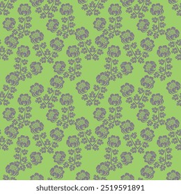 Vector seamless pattern. Pretty pattern in vintage flowers. Small colorful flowers. Dark blue background. Liberty floral background. Beautiful template for fashion prints