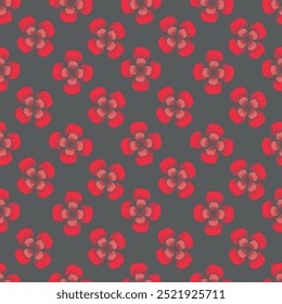 Vector seamless pattern. Pretty pattern in vintage flowers. Small colorful flowers. Dark blue background. Liberty floral background. Beautiful template for fashion prints