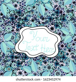 Vector. Seamless pattern Print. Design wrapping and gift paper, greeting cards, banner and posters design. Fashionable fabric pattern. Doodles blue, white and neutral on colors.