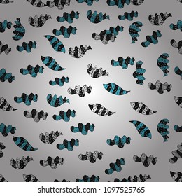 Vector. Seamless pattern Print. Fashionable fabric pattern. Doodles white, gray, black, blue and neutral on colors.