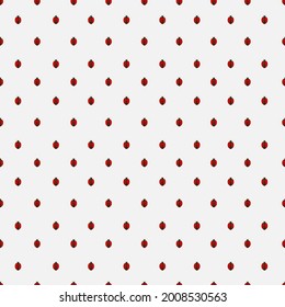 Vector seamless pattern for print on packaging, women's underwear, fabric, sleepwear, home wear. Cute ladybugs style. Girl fashion collection. Hand draw red elements. 