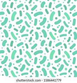 Vector seamless pattern of probiotics / prebiotics. Microflora background. Bifidobacteria