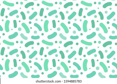 Vector seamless pattern of probiotics / prebiotics. Microflora background. Bifidobacteria