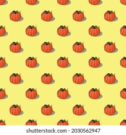 Vector seamless pattern with pumpkin
