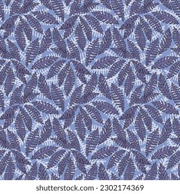 vector seamless pattern with purple leaves