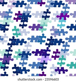 vector seamless pattern with puzzle.