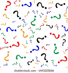 vector seamless pattern with question marks