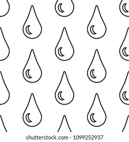 Vector seamless pattern. Rain and drops
