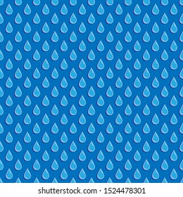 Vector seamless pattern with rain drops