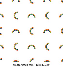 Vector seamless pattern with rainbows. Lgbt. Happy pride. Rainbow abstract background.