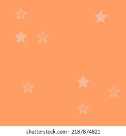 Vector seamless pattern, randomly arranged stars on an orange background