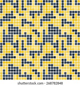 Vector seamless pattern of randomly connected squares